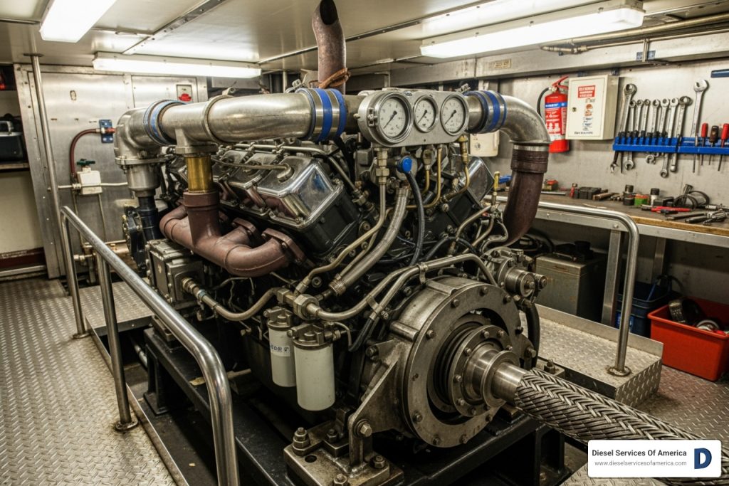 Marine engine repair services