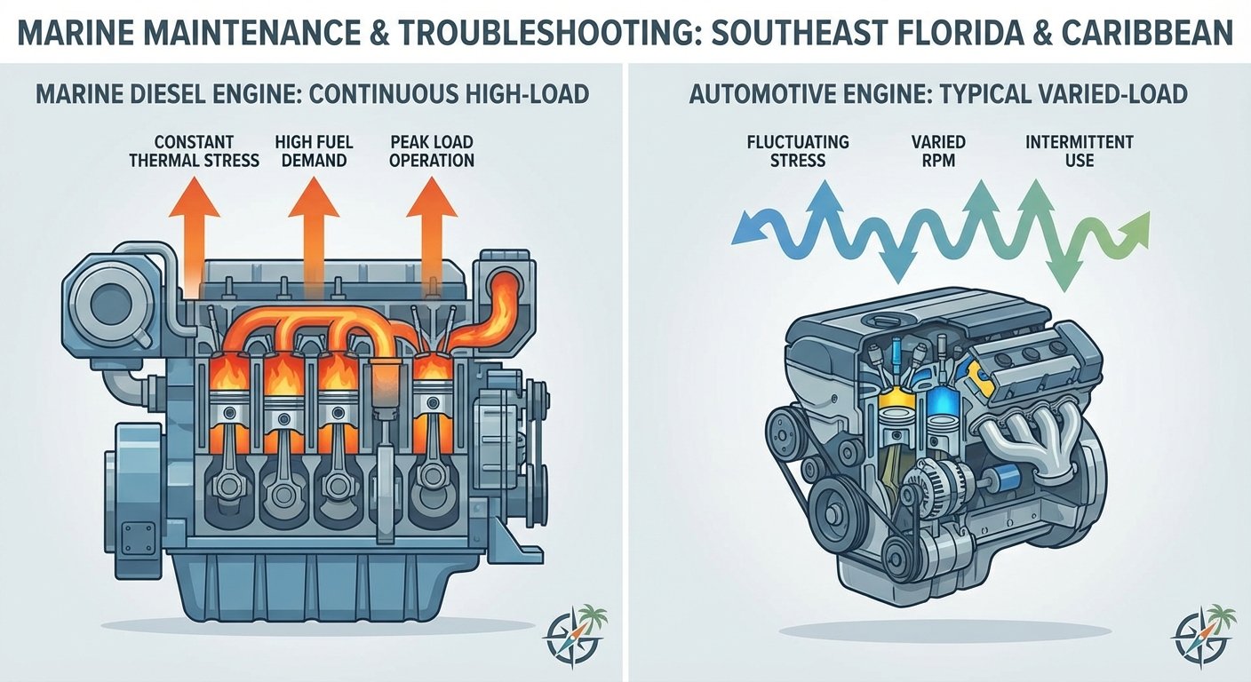 Why Marine Diesel Engines Need Different Oil Change Schedules