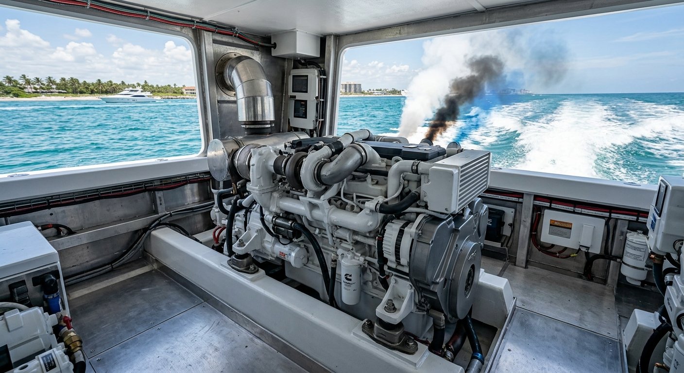 Why Exhaust Color Matters on a Marine Diesel