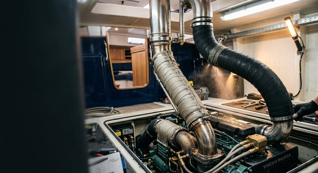Marine Diesel Wet Exhaust vs. Dry Exhaust