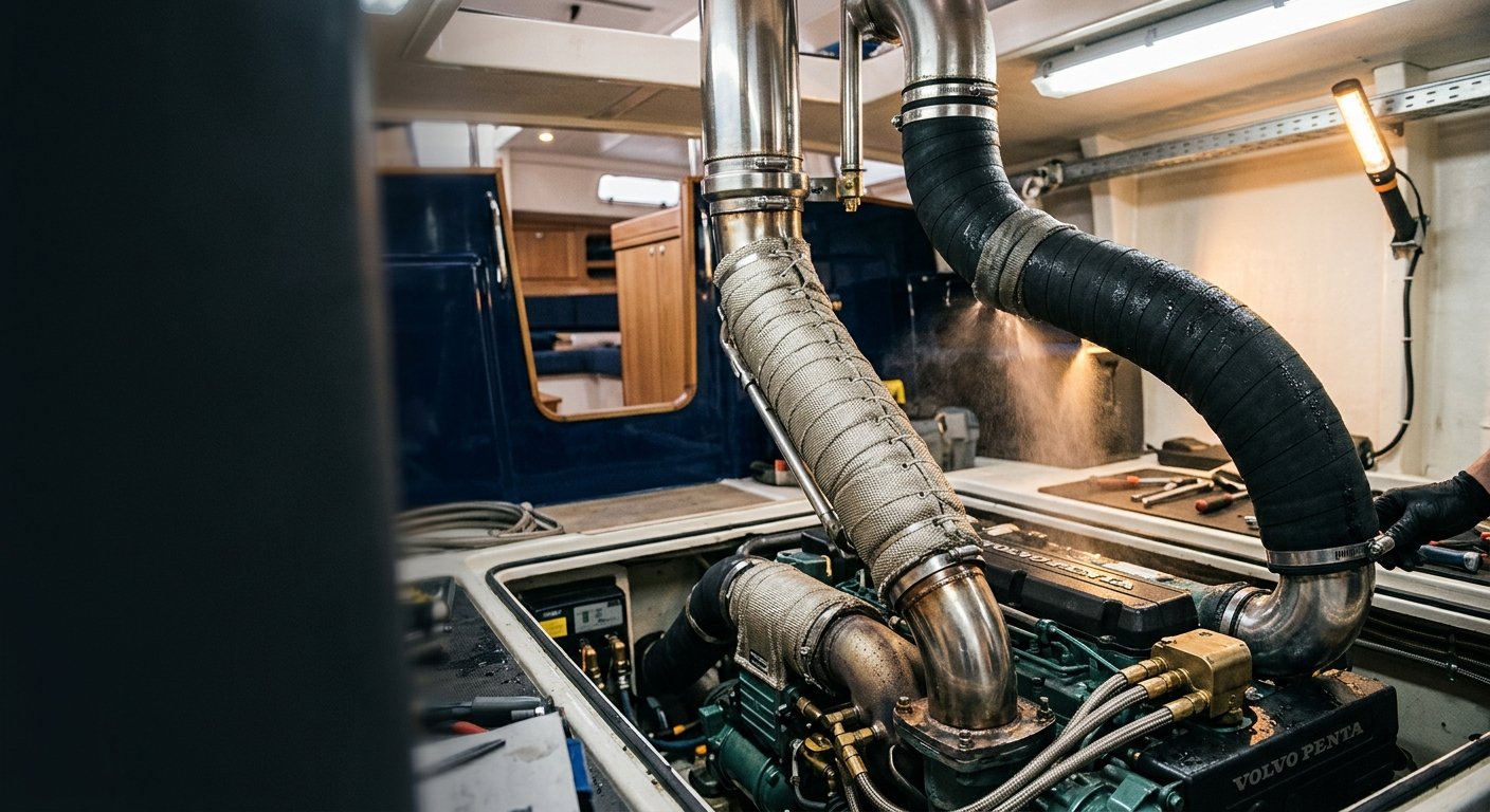 Marine Diesel Wet Exhaust vs. Dry Exhaust